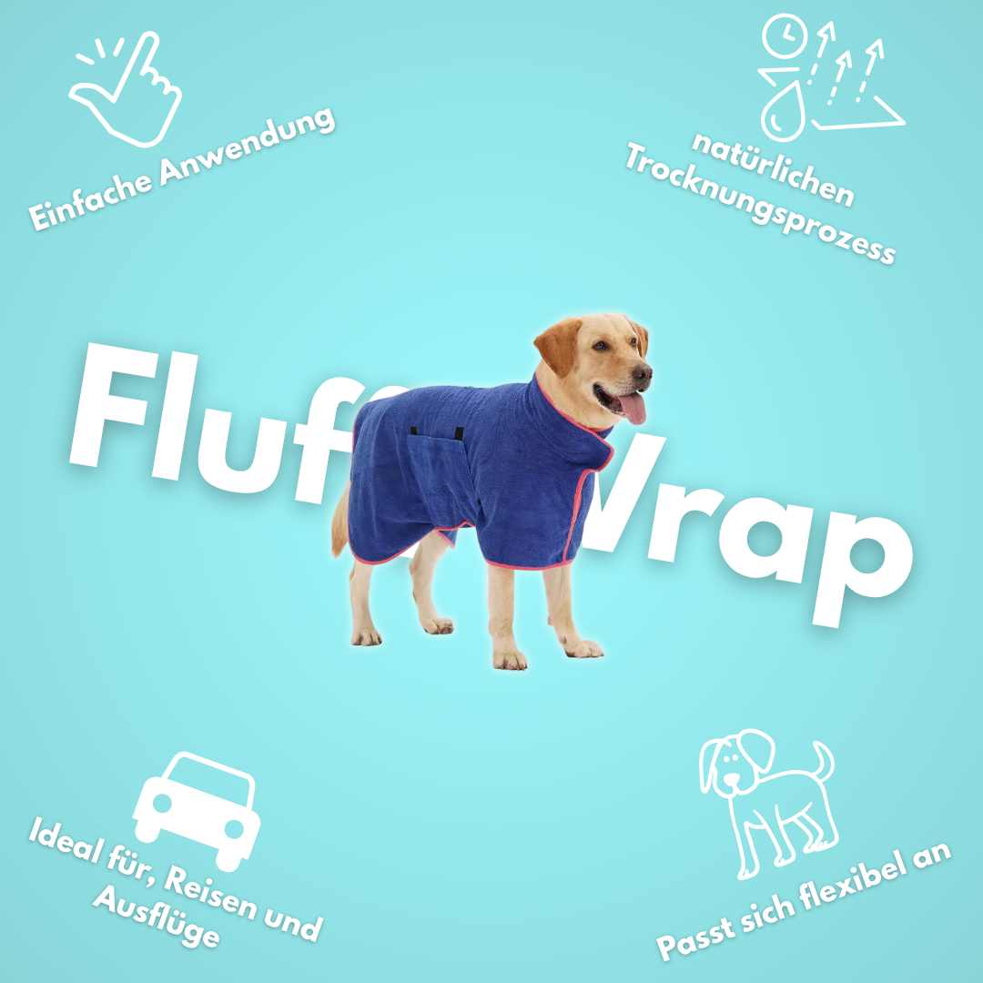 FluffyWrap: Der saugstarke Hunde Bademantel