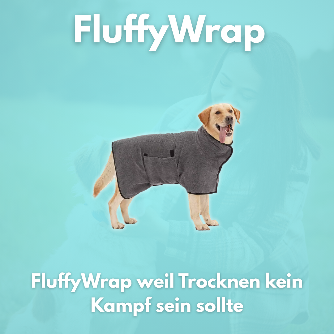 FluffyWrap: Der saugstarke Hunde Bademantel